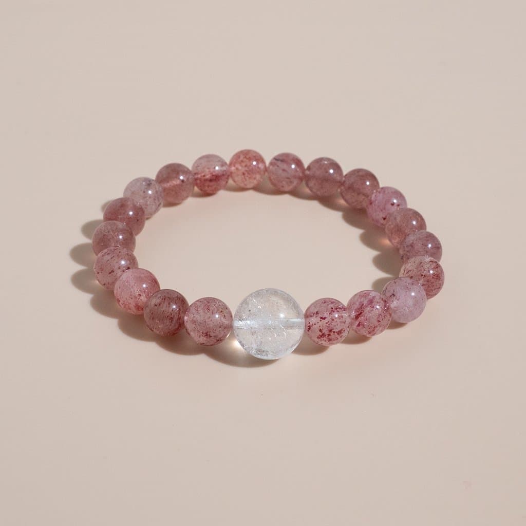 Vòng Tay Chuỗi Đá Phong Thủy Tự Nhiên Cao Cấp (Thạch Anh Tím, Garnet, Hắc Diện Thạch, Aquamarine, Thạch Anh) V683N - Ảnh bìa