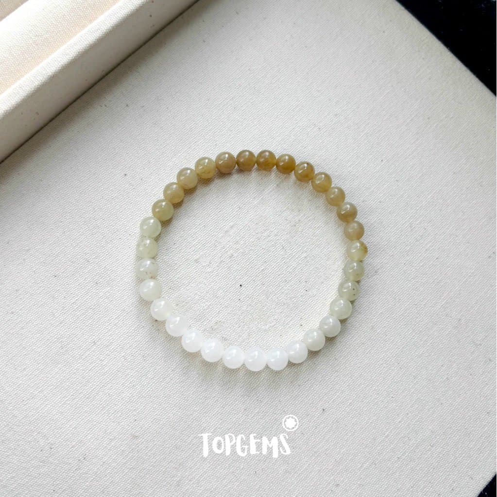 Vòng Chuỗi Mật Ngọc Hoà Điền Tự Nhiên 6 Li Màu Mật Ombre Chuyển Màu TOPGEMS - [SHIP HOẢ TỐC] VA515 - Ảnh bìa