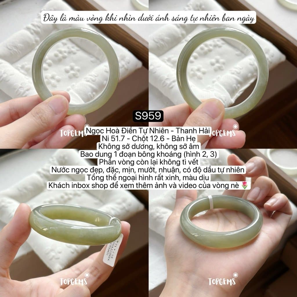 Tổng Hợp Vòng Bản Ngọc Hoà Điền Tự Nhiên Hàng Đẹp TOPGEMS Vòng Bản Đũa Vòng Bản Hẹ Vòng Dingdang