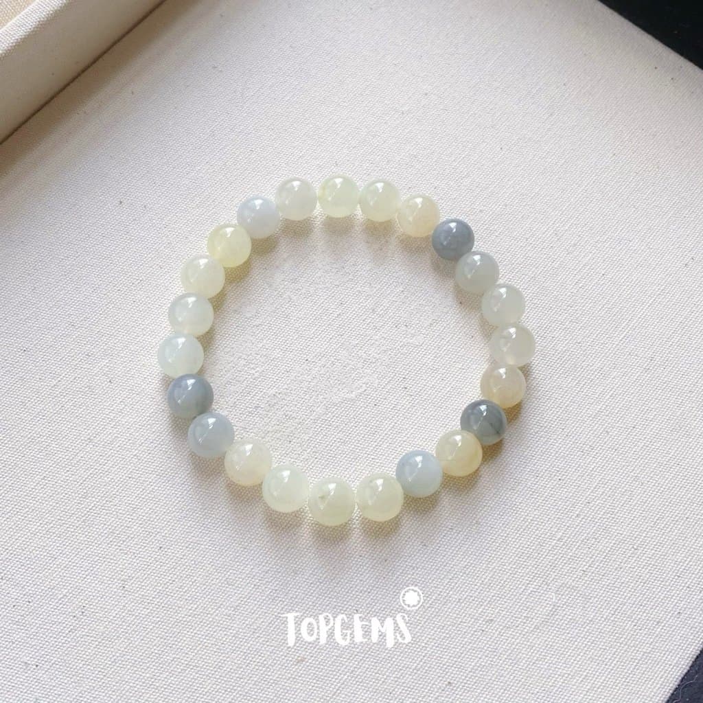 [HOẢ TỐC - TẶNG HỘP] Vòng Tay Chuỗi Ngọc Hoà Điền Tự Nhiên Vòng Nhập Môn Size 6mm đến 12mm TOPGEMS