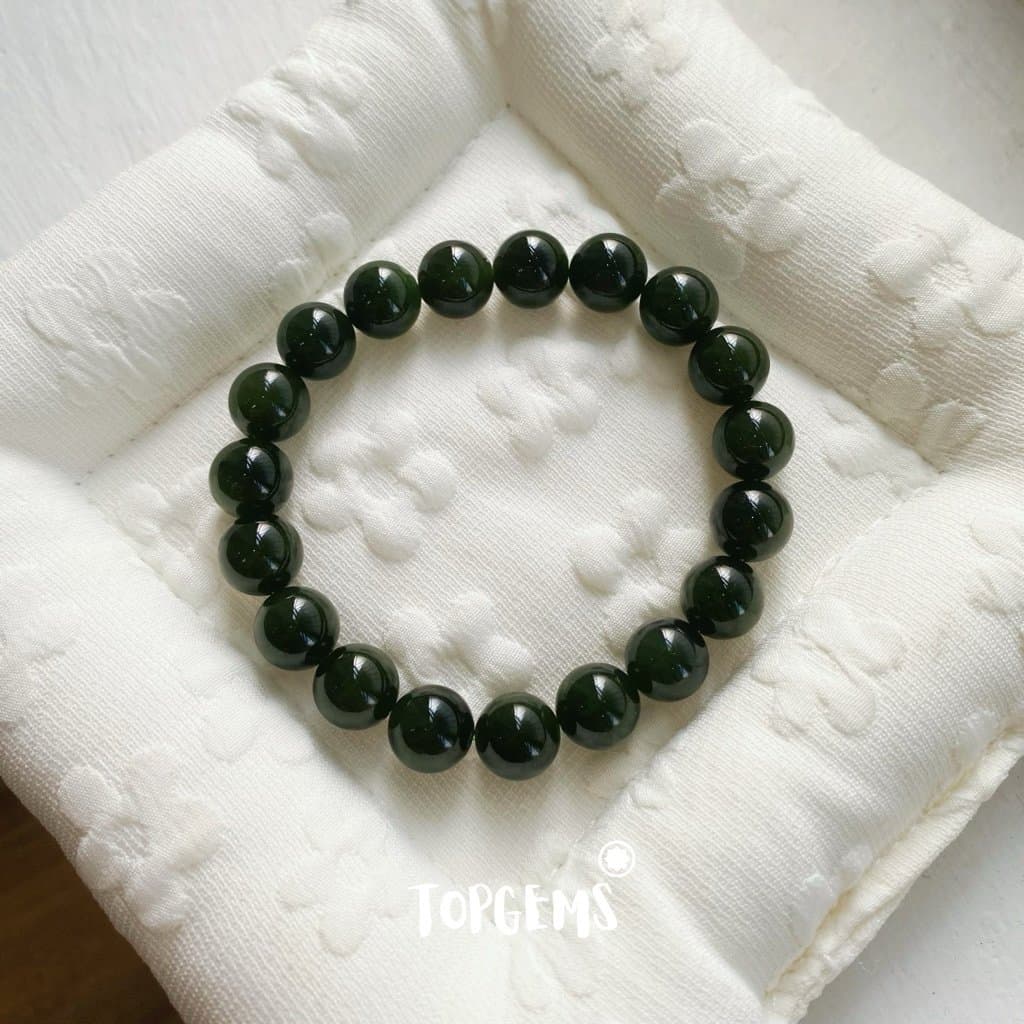 Vòng Tay Ngọc Hoà Điền Tự Nhiên Vòng Nhập Môn Phúc Lợi 6 li đến 12 li TOPGEMS [SHIP HOẢ TỐC] - TẶNG KÈM HỘP V886 - Ảnh bìa