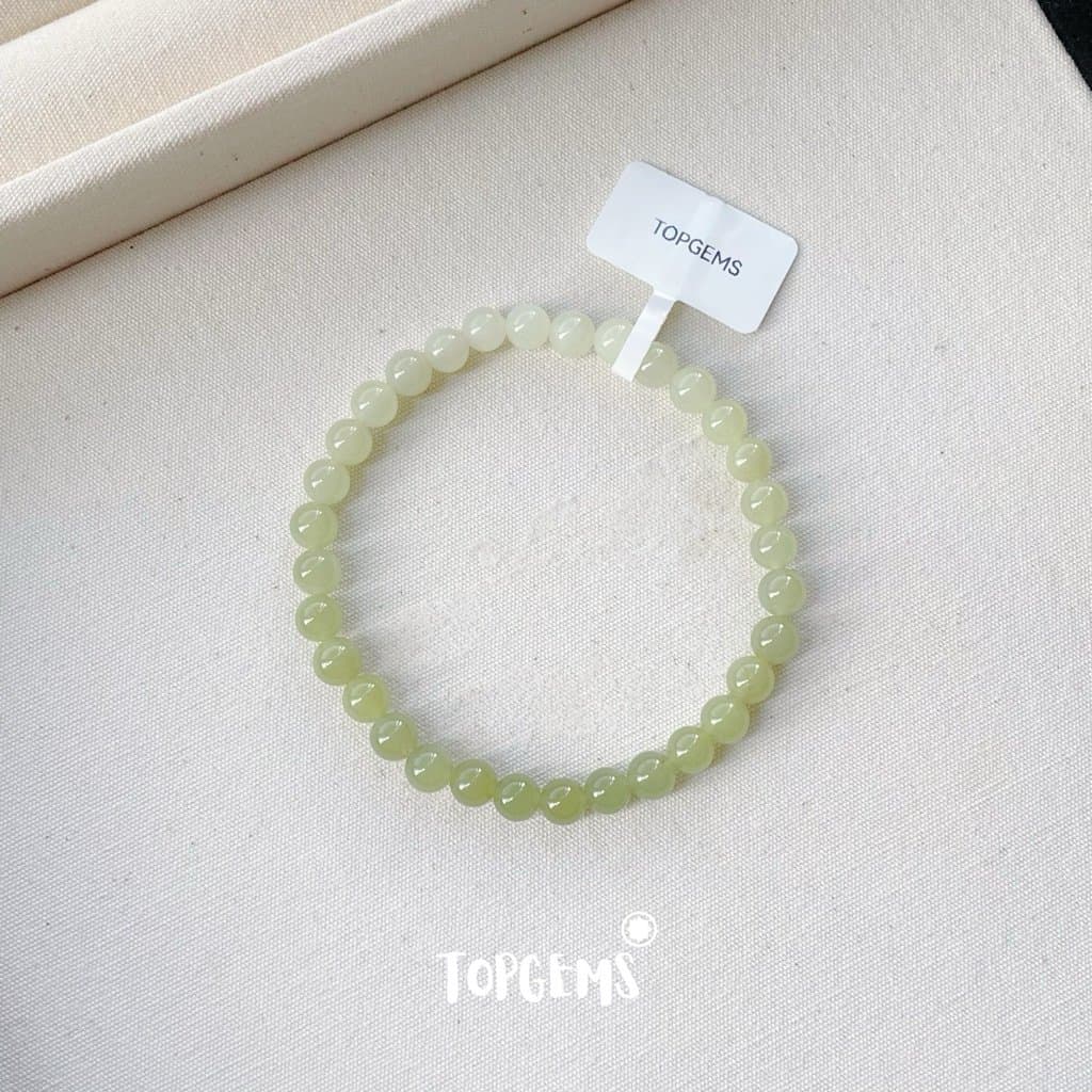 [HOẢ TỐC - TẶNG HỘP] Vòng Tay Chuỗi Ngọc Hoà Điền Tự Nhiên Thanh Hải Thanh Thuỷ 8mm Ngọc Đẹp TOPGEMS VA236 - Ảnh bìa