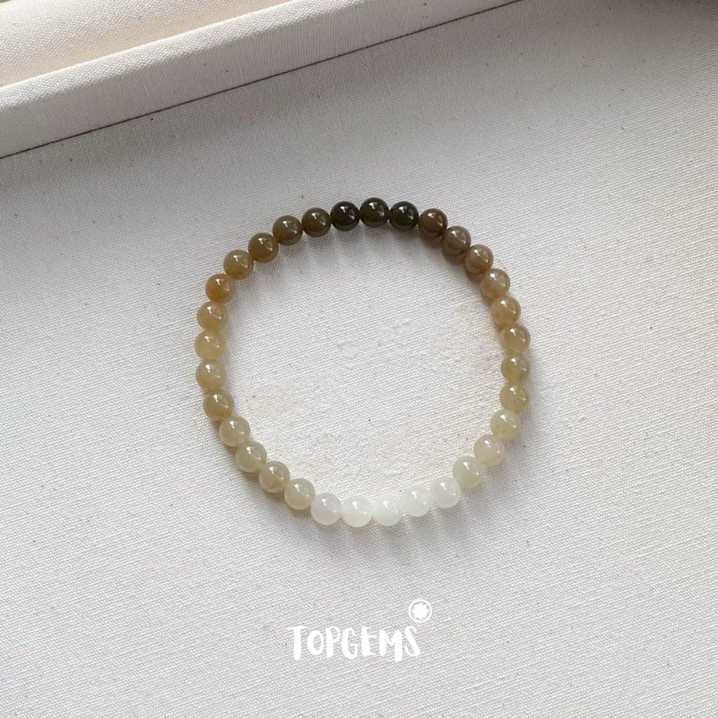 Vòng Chuỗi Mật Ngọc Hoà Điền Tự Nhiên 6 Li Màu Mật Ombre Chuyển Màu TOPGEMS - [SHIP HOẢ TỐC] VA288 - Ảnh bìa
