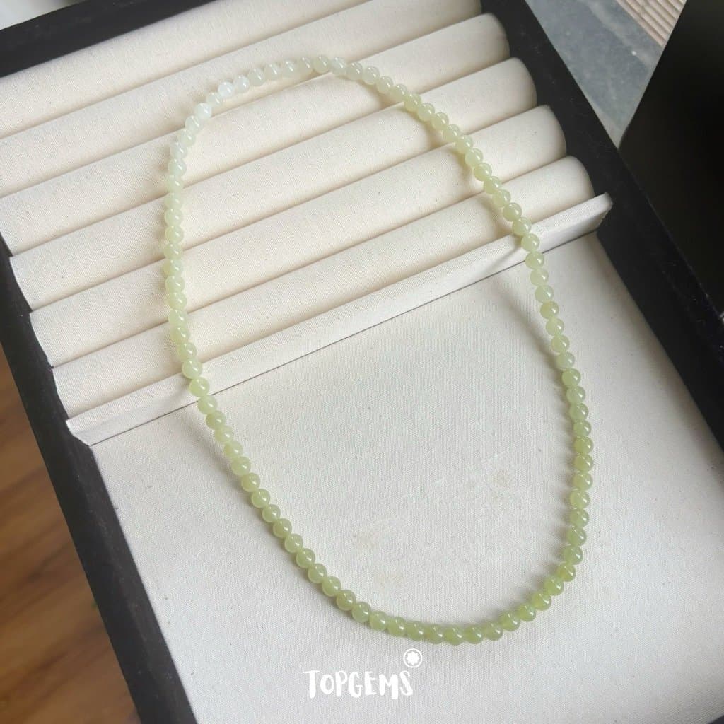 Chuỗi Vòng Tay Ngọc Hoà Điền Tự Nhiên Thanh Hải Thanh Thuỷ 8 Li Nước Ngọc Trong Mướt TOPGEMS - SHIP HOẢ TỐC CÓ TẶNG HỘP 88N1 - Ảnh bìa