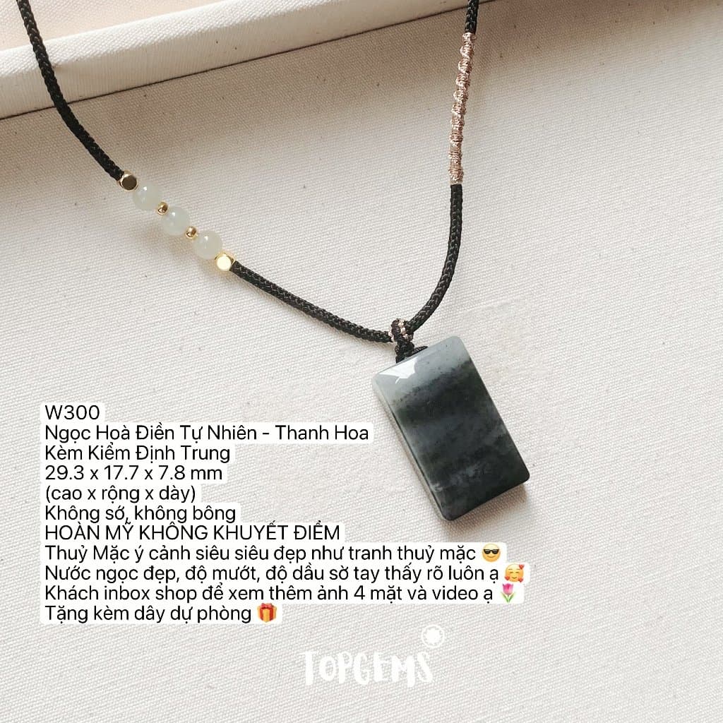 [HOẢ TỐC - TẶNG HỘP] Tổng Hợp Vô Sự Bài Ngọc Hoà Điền Tự Nhiên TOPGEMS Mặt Dây Chuyền Vòng Cổ Nam Nữ