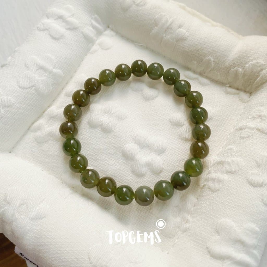 Vòng Tay Ngọc Hoà Điền Tự Nhiên Vòng Nhập Môn Phúc Lợi 6 li đến 12 li TOPGEMS [SHIP HOẢ TỐC] - TẶNG KÈM HỘP