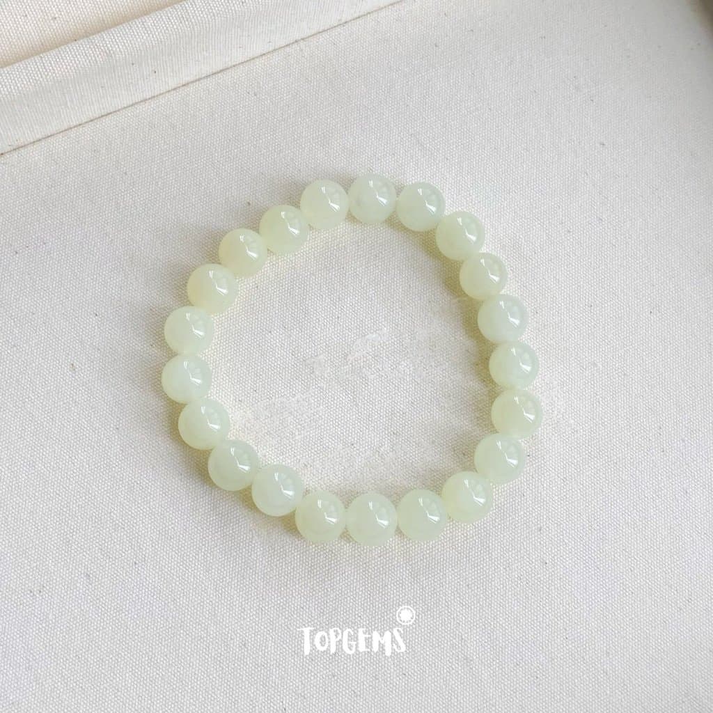 Vòng Tay Chuỗi Ngọc Hoà Điền Tự Nhiên Vòng Nhập Môn 6 li đến 12 li TOPGEMS [SHIP HOẢ TỐC] - TẶNG KÈM HỘP VA082 - Ảnh bìa