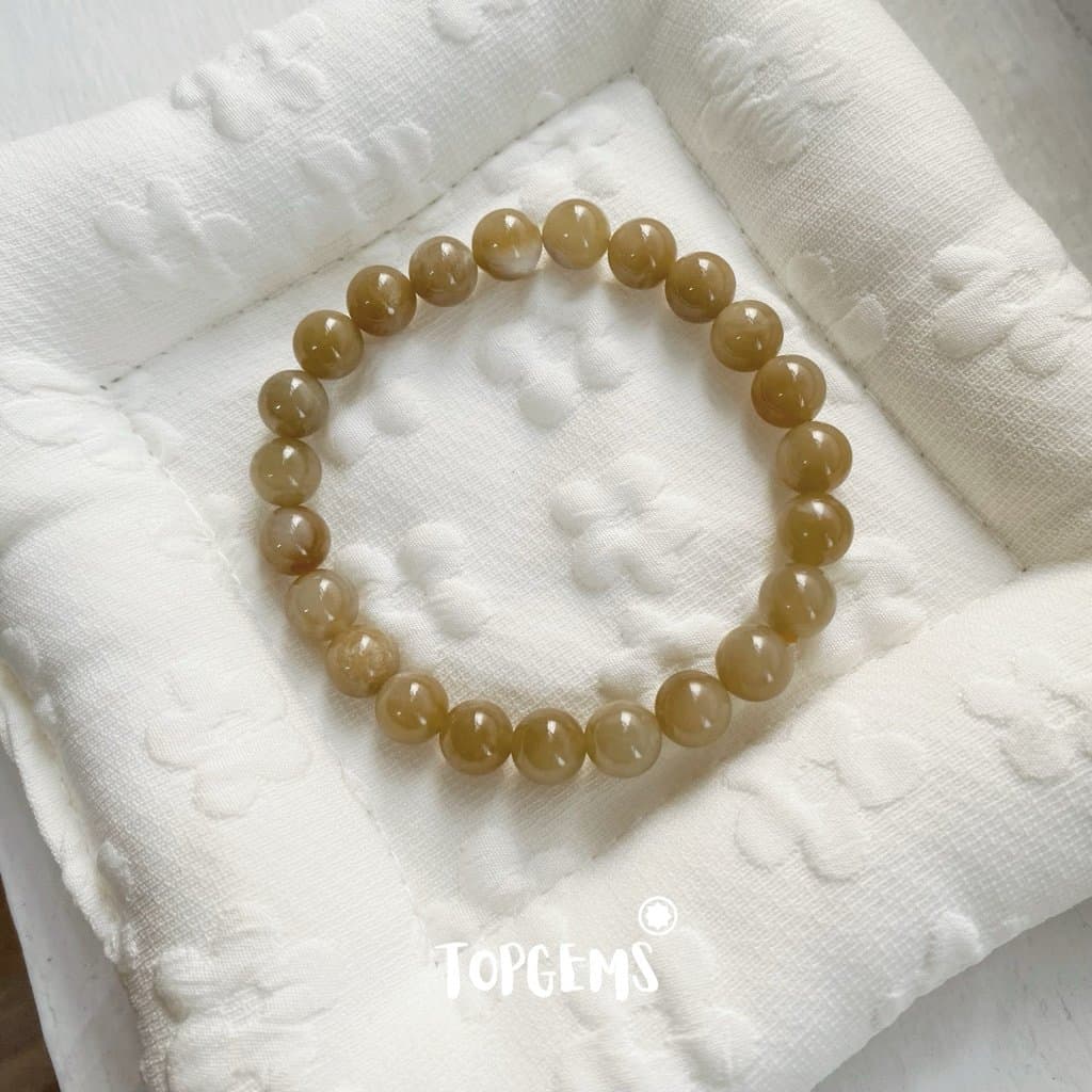 Vòng Tay Ngọc Hoà Điền Tự Nhiên Vòng Nhập Môn Phúc Lợi 6 li đến 12 li TOPGEMS [SHIP HOẢ TỐC] - TẶNG KÈM HỘP V915 - Ảnh bìa