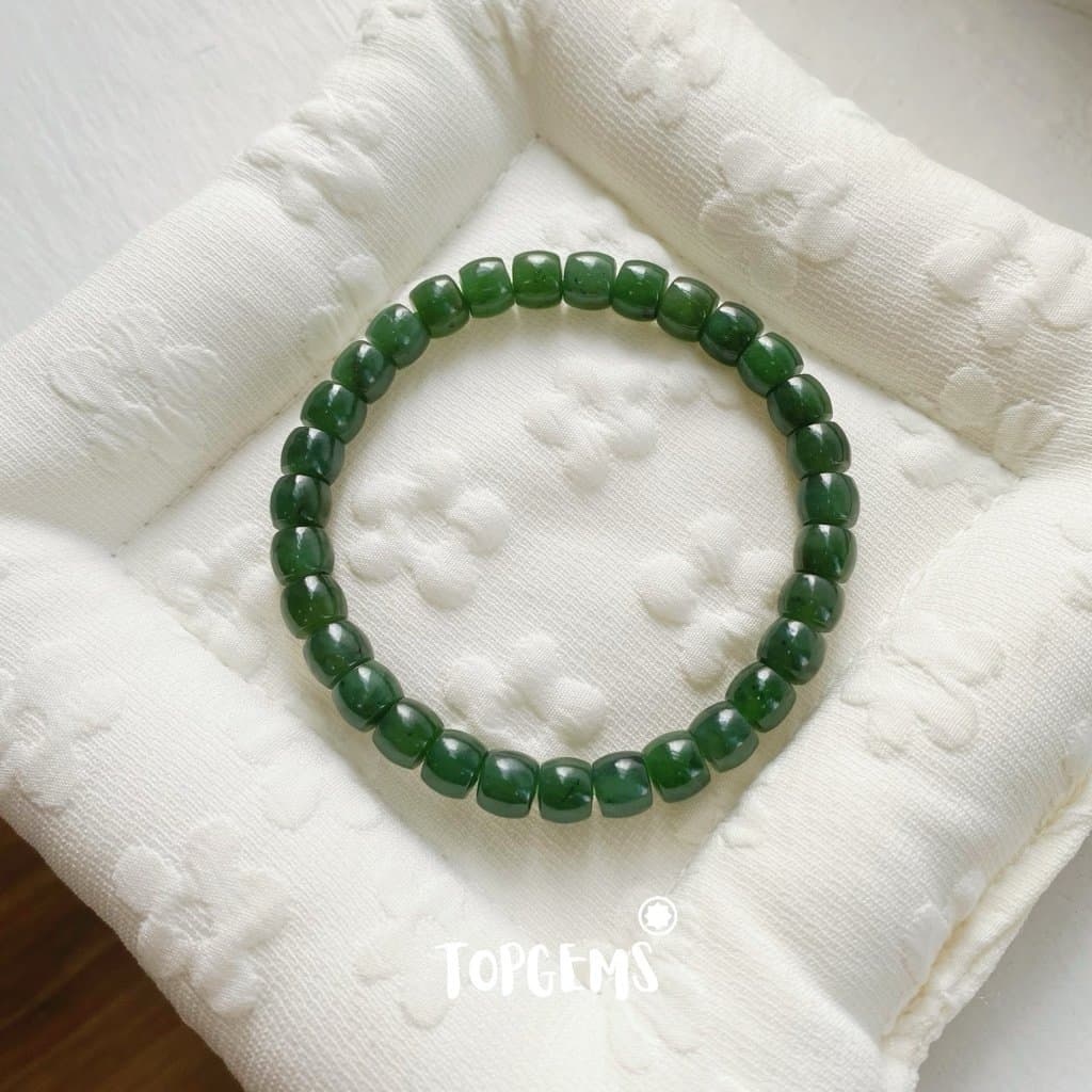 Vòng Tay Ngọc Hoà Điền Tự Nhiên Vòng Nhập Môn Phúc Lợi 6 li đến 12 li TOPGEMS [SHIP HOẢ TỐC] - TẶNG KÈM HỘP