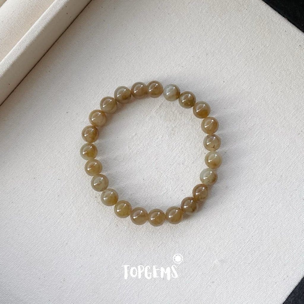 [HOẢ TỐC - TẶNG HỘP] Vòng Tay Chuỗi Ngọc Hoà Điền Tự Nhiên Vòng Nhập Môn Size 6mm đến 12mm TOPGEMS