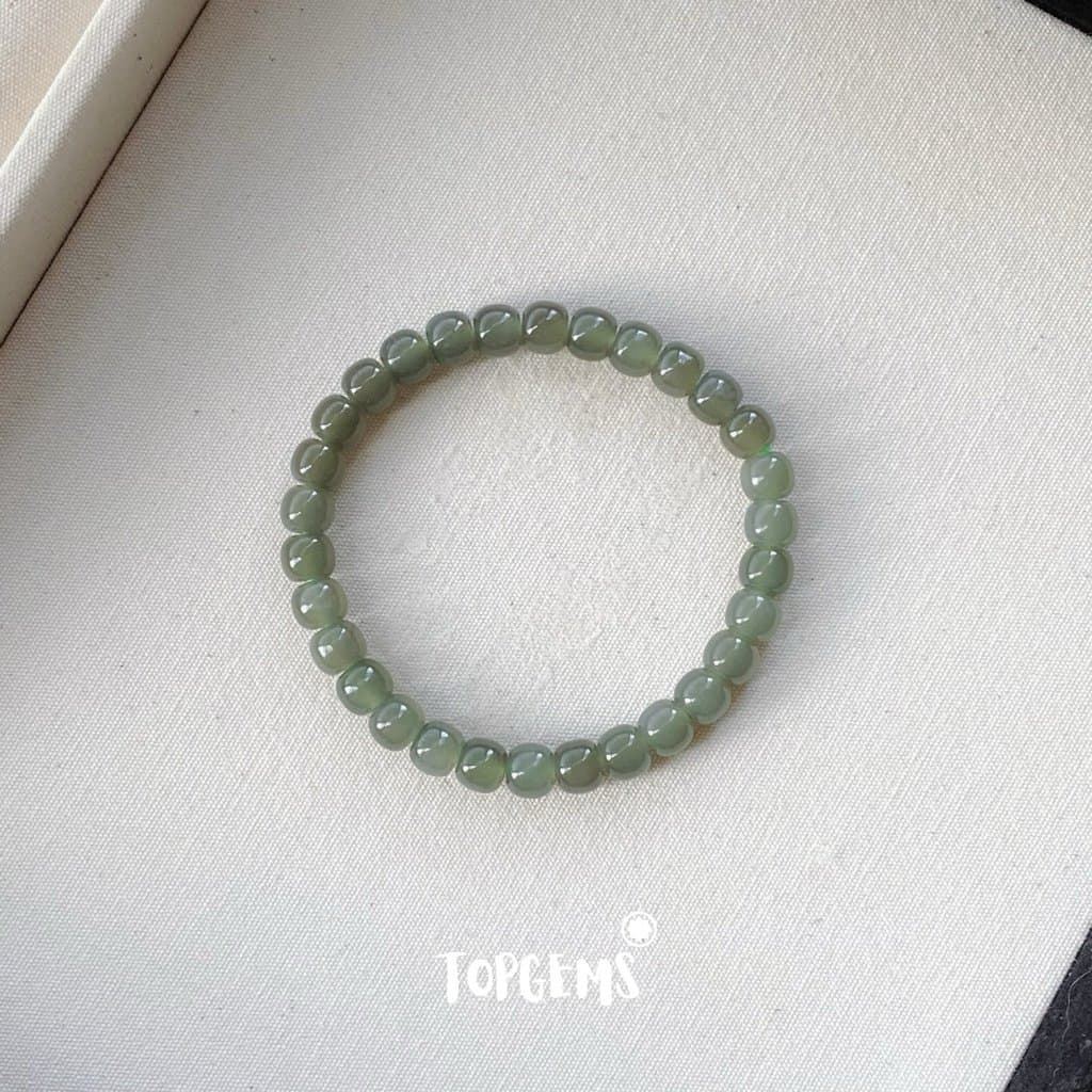 [HOẢ TỐC - TẶNG HỘP] Vòng Tay Chuỗi Ngọc Hoà Điền Tự Nhiên Vòng Nhập Môn Size 6mm đến 12mm TOPGEMS