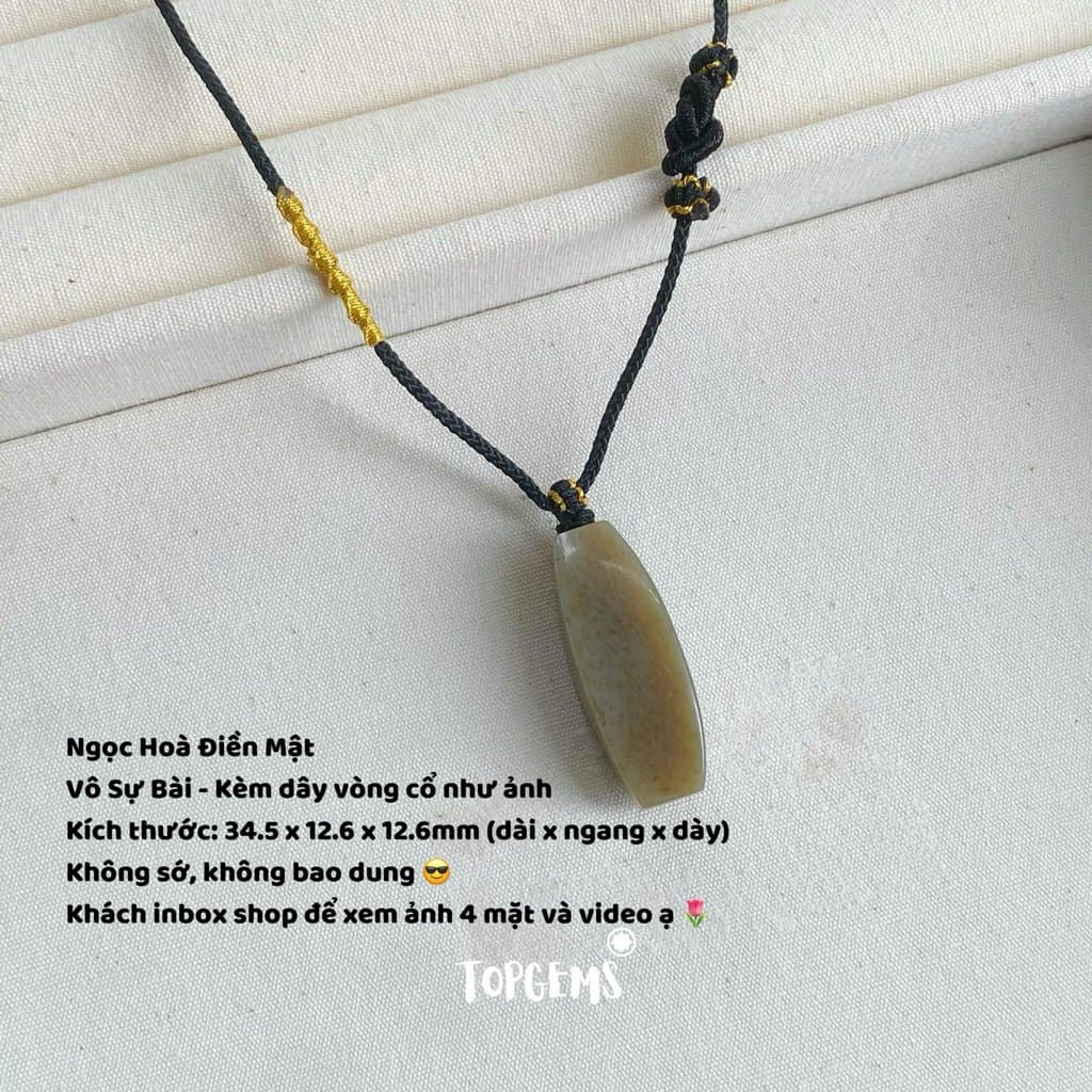 Tổng Hợp Vô Sự Bài Ngọc Hoà Điền Tự Nhiên Hàng Đẹp TOPGEMS Mặt Dây Chuyền Ngọc Hoà Điền Mặt Vòng Cổ Nam Nữ Đều Deo Được