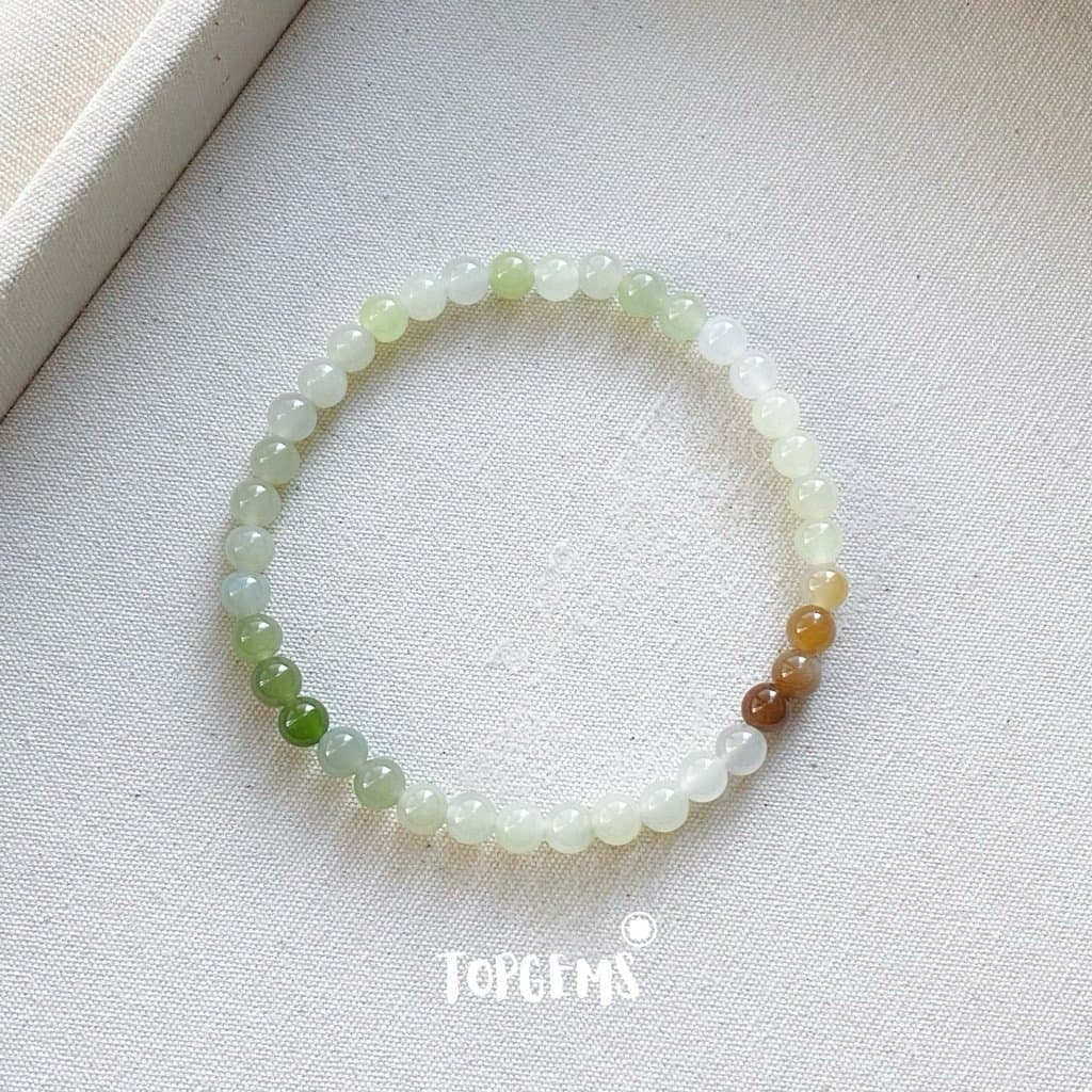 [HOẢ TỐC - TẶNG HỘP] Vòng Tay Chuỗi Ngọc Hoà Điền Tự Nhiên Vòng Nhập Môn Size 6mm đến 12mm TOPGEMS