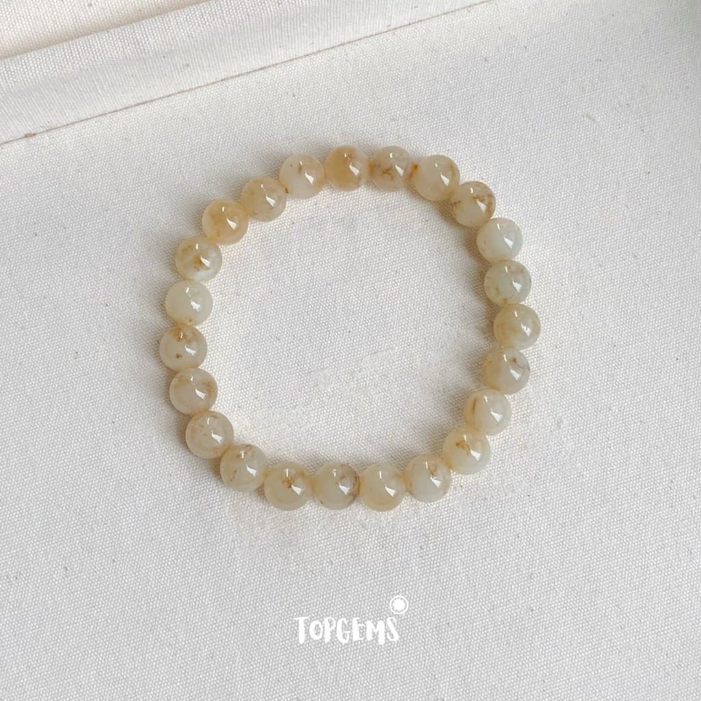 Vòng Tay Ngọc Hoà Điền Tự Nhiên Vòng Nhập Môn Phúc Lợi 6 li đến 12 li TOPGEMS [SHIP HOẢ TỐC] - TẶNG KÈM HỘP V835 - Ảnh bìa