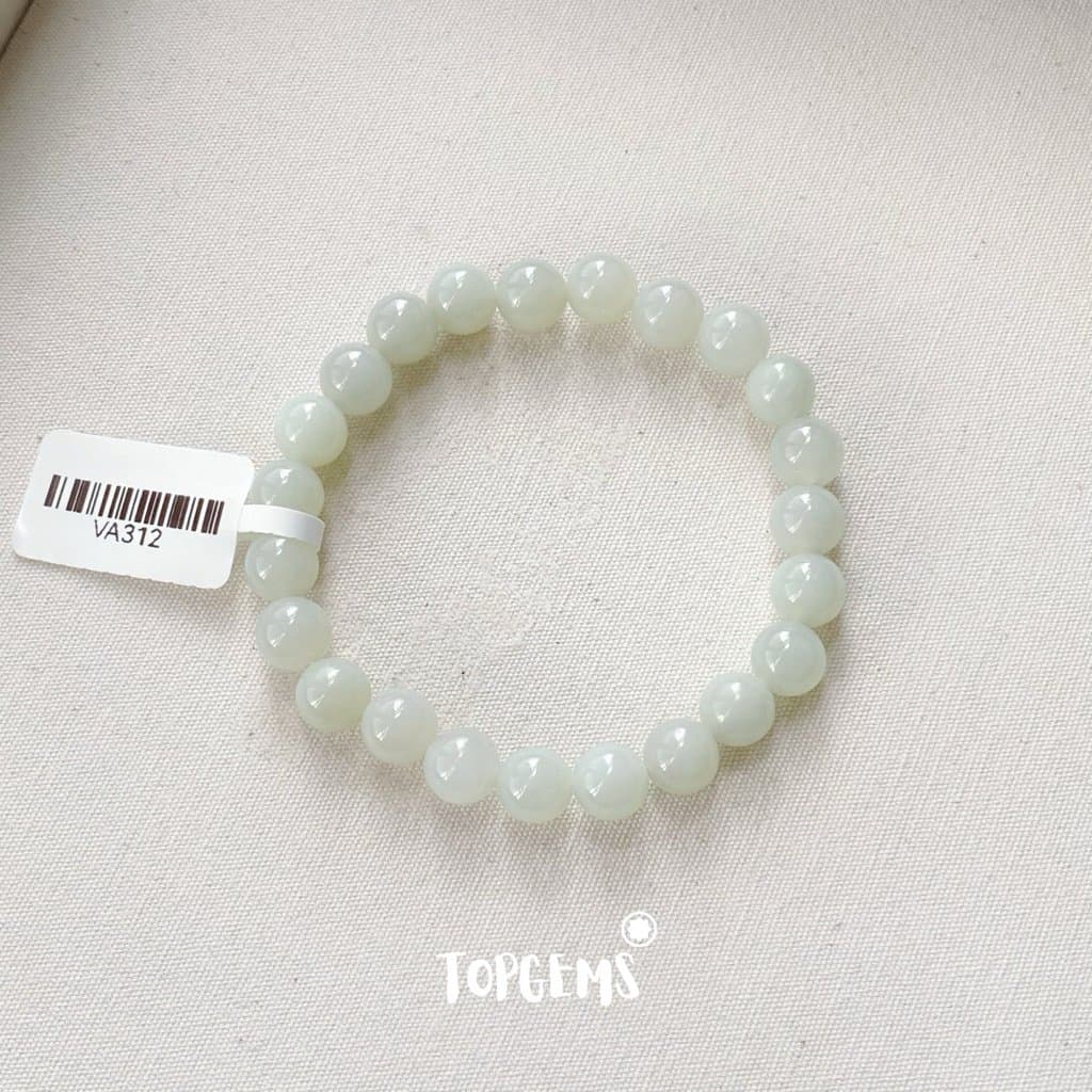 [HOẢ TỐC - TẶNG HỘP] Vòng Tay Chuỗi Ngọc Hoà Điền Tự Nhiên Thanh Hải Thanh Thuỷ 8mm Ngọc Đẹp TOPGEMS VA312 - Ảnh bìa