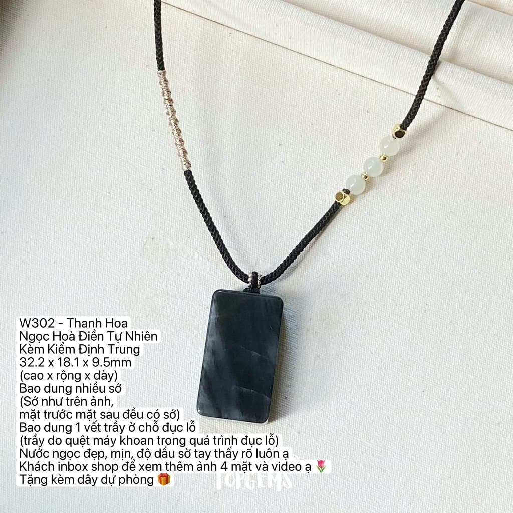 [HOẢ TỐC - TẶNG HỘP] Tổng Hợp Vô Sự Bài Ngọc Hoà Điền Tự Nhiên TOPGEMS Mặt Dây Chuyền Vòng Cổ Nam Nữ W302 - Ảnh bìa