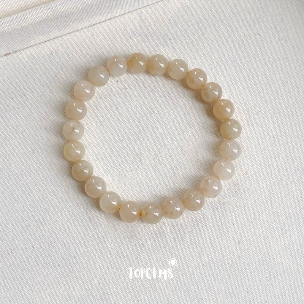 Vòng Tay Ngọc Hoà Điền Tự Nhiên Vòng Nhập Môn Phúc Lợi 6 li đến 12 li TOPGEMS [SHIP HOẢ TỐC] - TẶNG KÈM HỘP V831 - Ảnh bìa