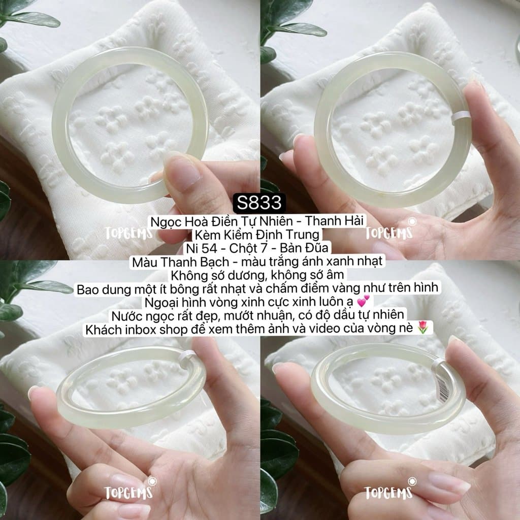 Tổng Hợp Vòng Bản Ngọc Hoà Điền Tự Nhiên Hàng Đẹp TOPGEMS Vòng Bản Đũa Vòng Bản Hẹ Vòng Dingdang