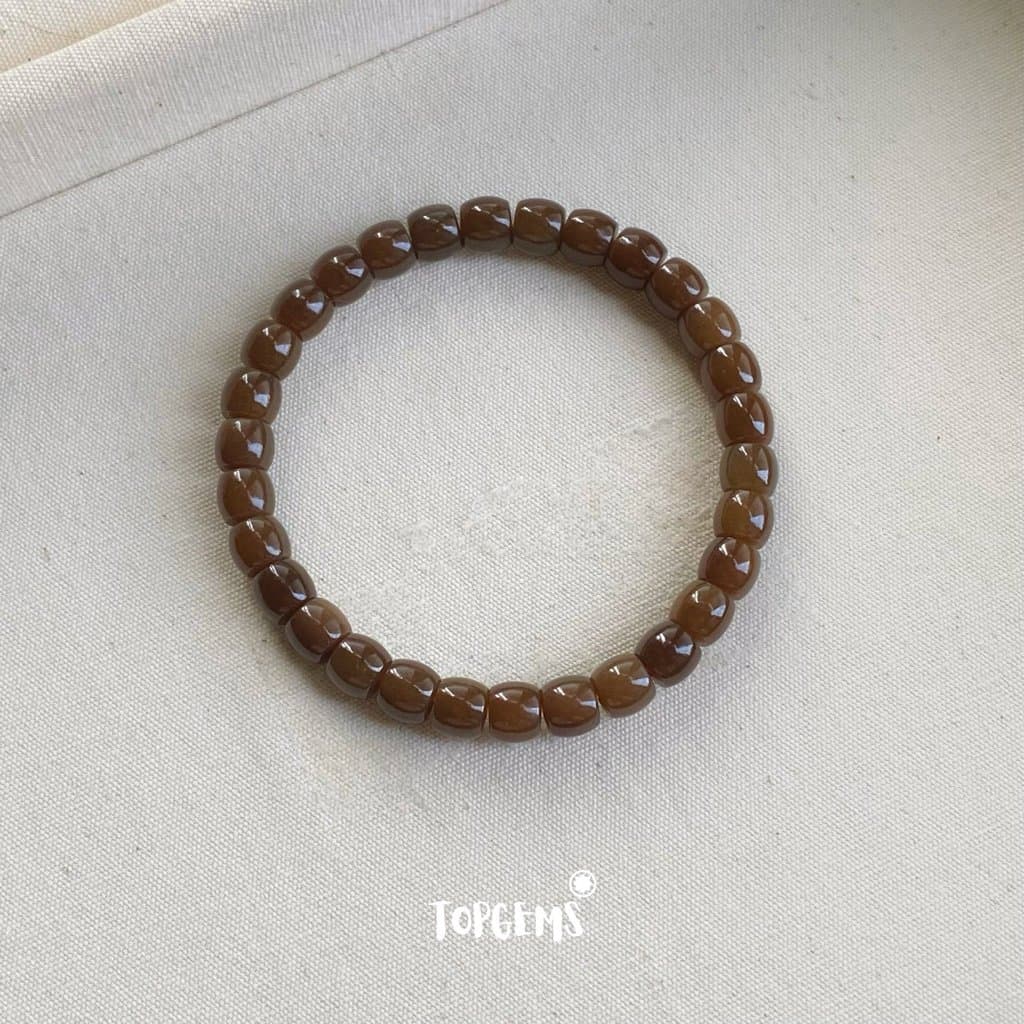 Chuỗi Vòng Tay Ngọc Hoà Điền Mật Tự Nhiên 6-7 Li TOPGEMS