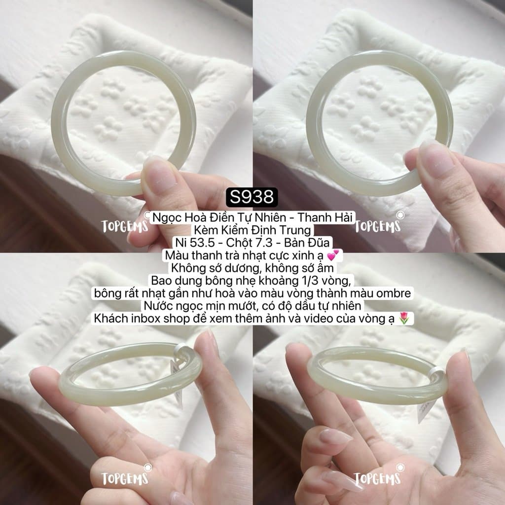 Tổng Hợp Vòng Bản Ngọc Hoà Điền Tự Nhiên Hàng Đẹp TOPGEMS Vòng Bản Đũa Vòng Bản Hẹ Vòng Dingdang
