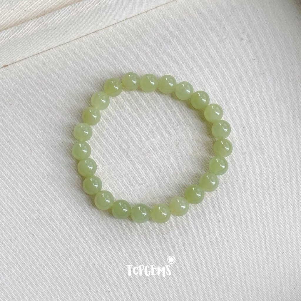 Chuỗi Vòng Tay Ngọc Hoà Điền Tự Nhiên Thanh Hải Thanh Thuỷ 8 Li Nước Ngọc Trong Mướt TOPGEMS - SHIP HOẢ TỐC CÓ TẶNG HỘP VA063 - Ảnh bìa