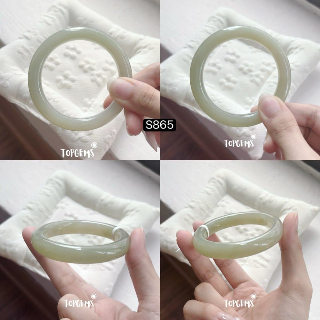 Tổng Hợp Vòng Bản Ngọc Hoà Điền Tự Nhiên Hàng Đẹp TOPGEMS Vòng Bản Đũa Vòng Bản Hẹ Vòng Dingdang S865 - Ảnh bìa