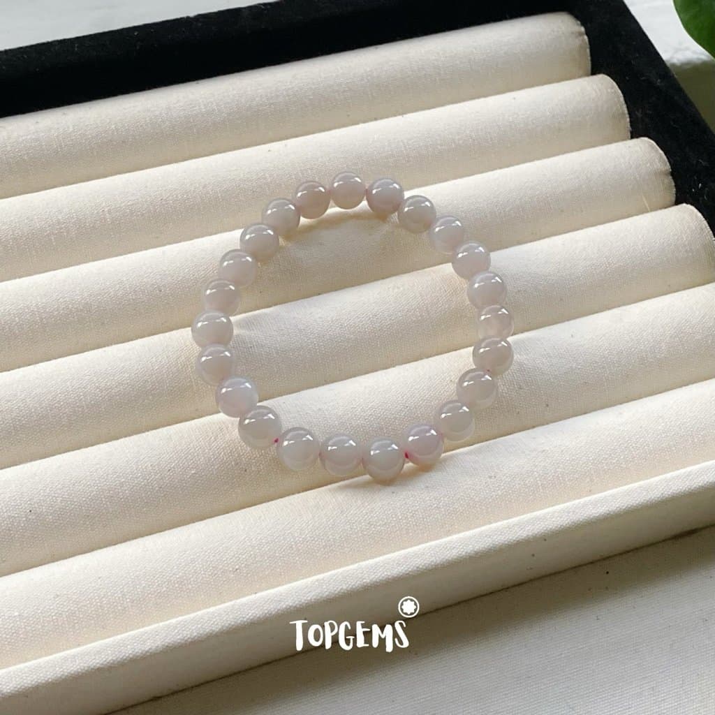 Vòng Chuỗi Ngọc Hoà Điền Yên Tử 8mm Tự Nhiên TOPGEMS - SHIP HOẢ TỐC TẶNG KÈM HỘP