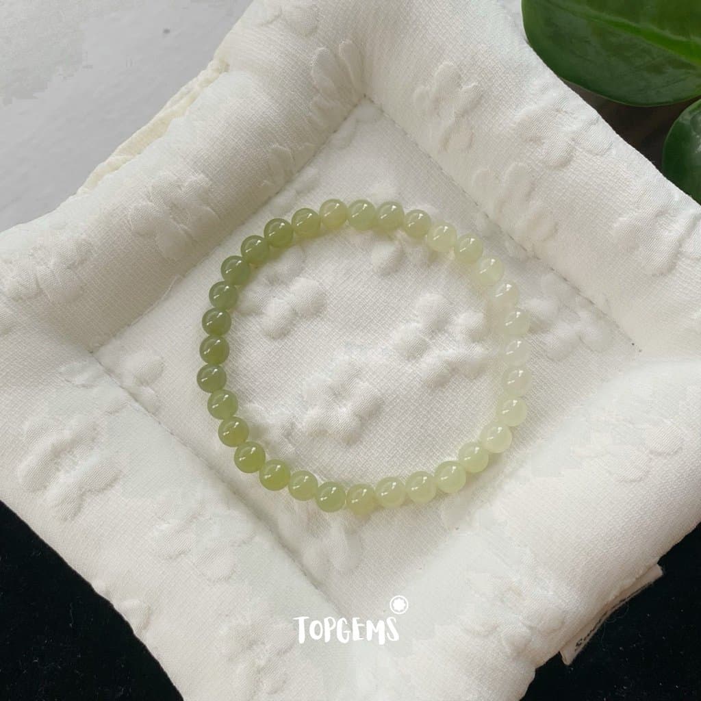 Chuỗi Vòng Tay Ngọc Hoà Điền Tự Nhiên Thanh Hải Thanh Thuỷ 8 Li Nước Ngọc Trong Mướt TOPGEMS - SHIP HOẢ TỐC CÓ TẶNG HỘP VA053 - Ảnh bìa