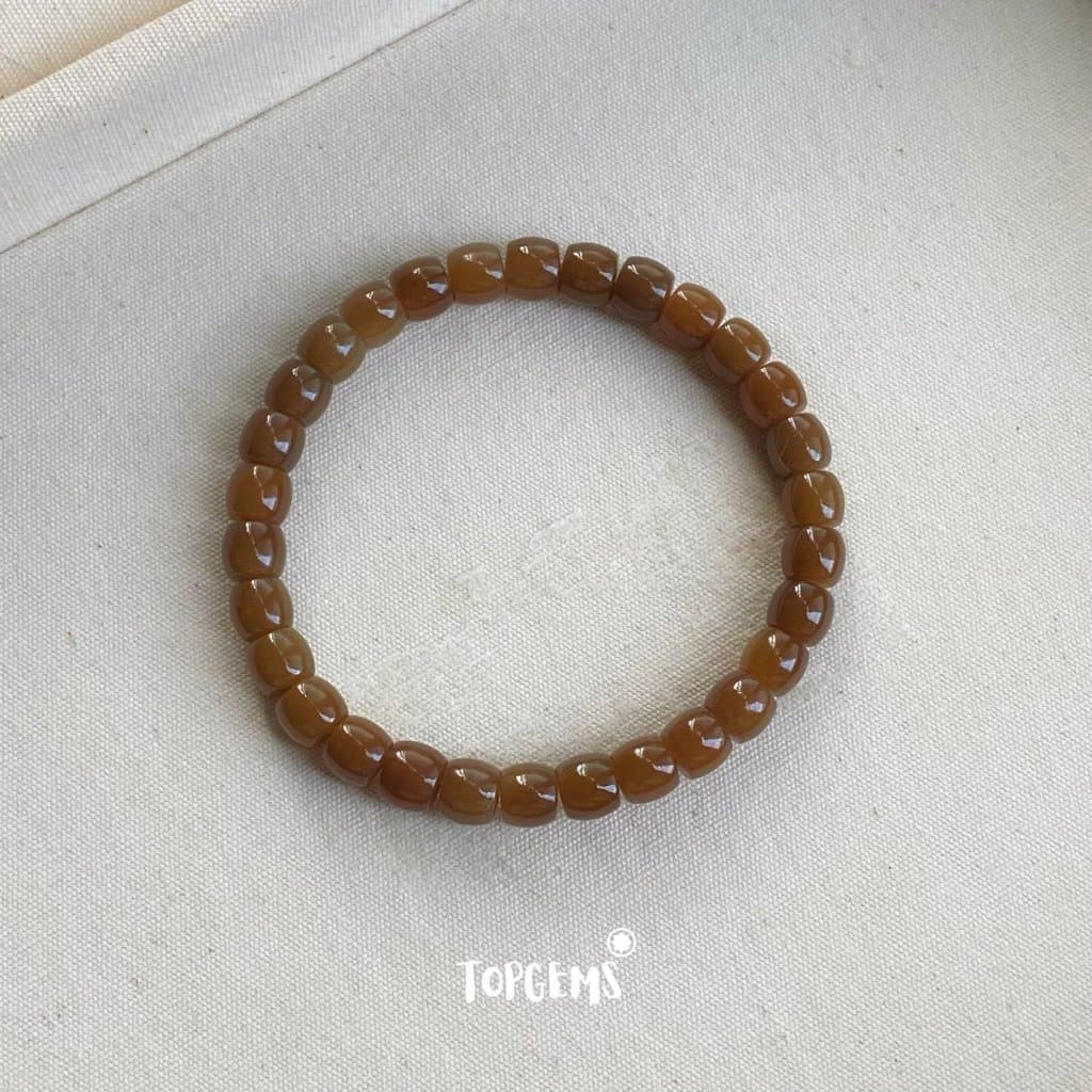 Chuỗi Vòng Tay Ngọc Hoà Điền Mật Tự Nhiên 6-7 Li TOPGEMS