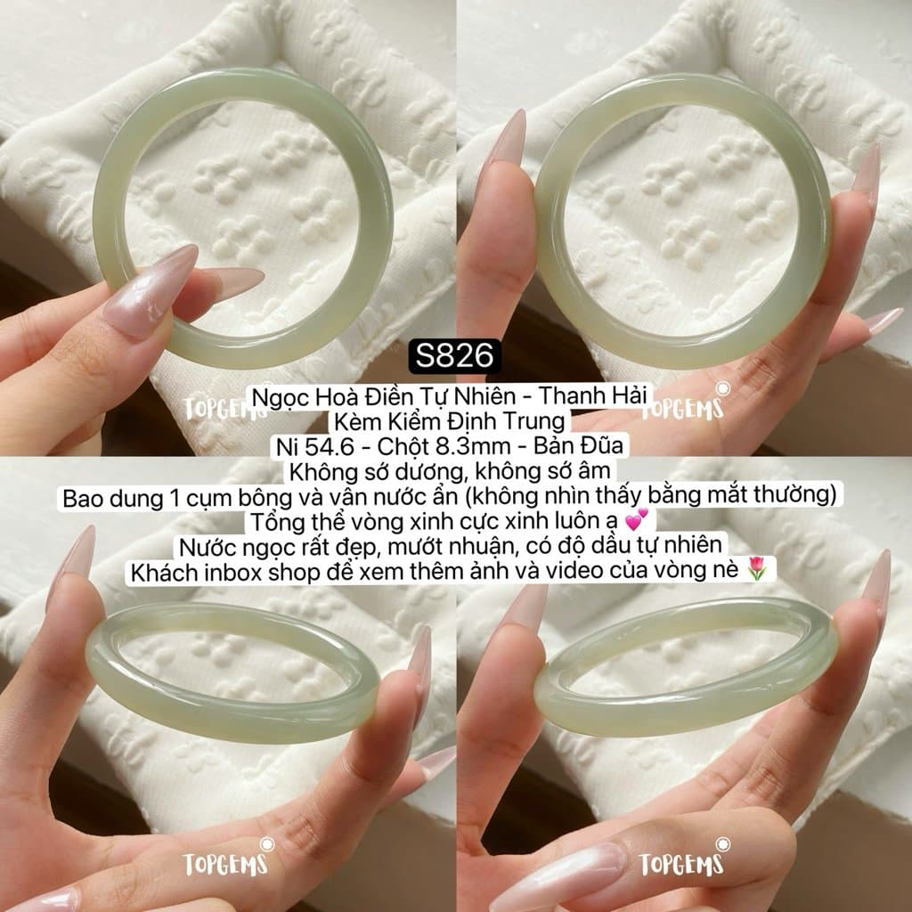 Tổng Hợp Vòng Bản Ngọc Hoà Điền Tự Nhiên Hàng Đẹp TOPGEMS Vòng Bản Đũa Vòng Bản Hẹ Vòng Dingdang