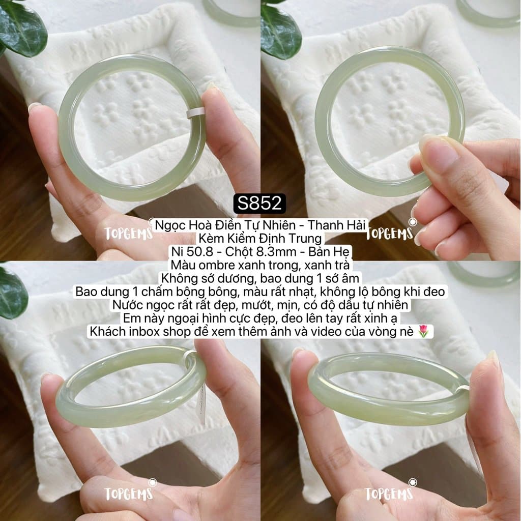 Tổng Hợp Vòng Bản Ngọc Hoà Điền Tự Nhiên Hàng Đẹp TOPGEMS Vòng Bản Đũa Vòng Bản Hẹ Vòng Dingdang