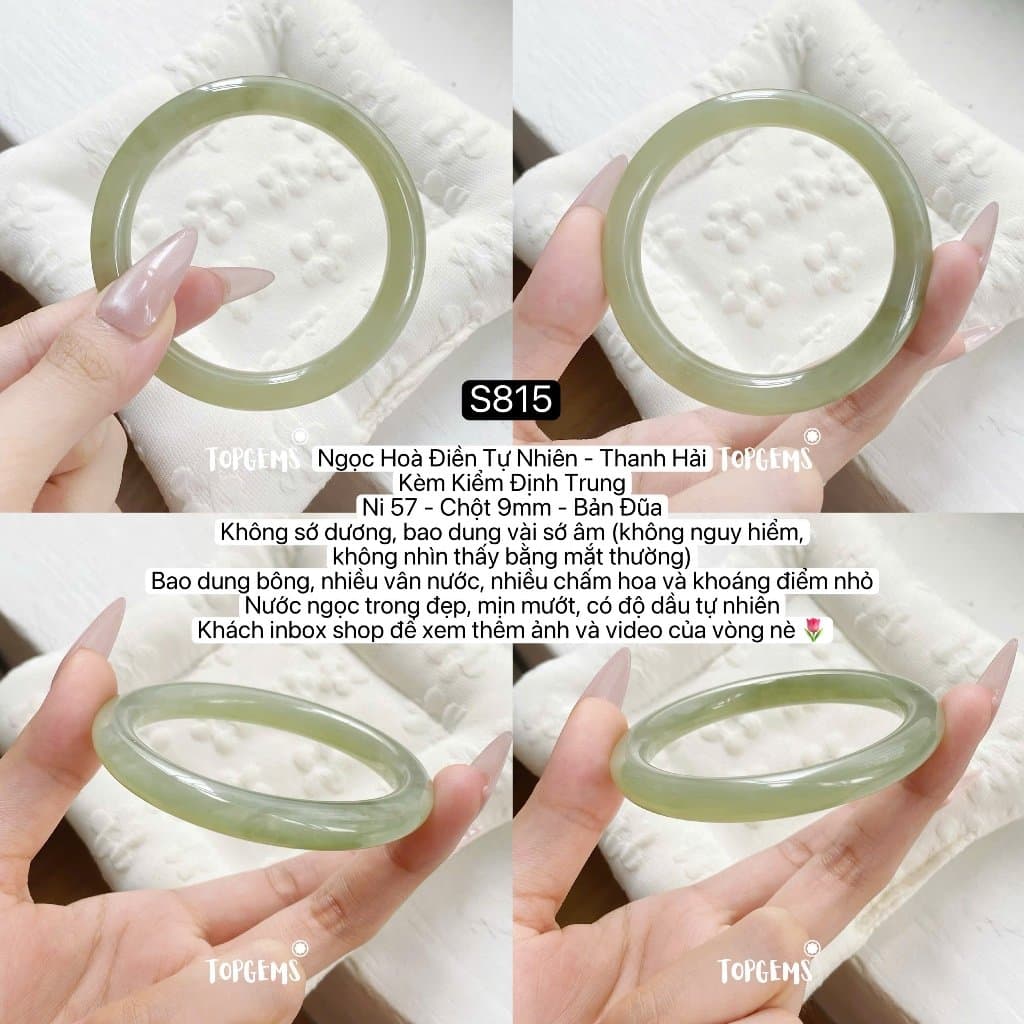 Tổng Hợp Vòng Bản Ngọc Hoà Điền Tự Nhiên Hàng Đẹp TOPGEMS Vòng Bản Đũa Vòng Bản Hẹ Vòng Dingdang