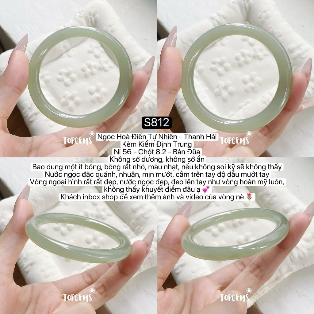 Tổng Hợp Vòng Bản Ngọc Hoà Điền Tự Nhiên Hàng Đẹp TOPGEMS Vòng Bản Đũa Vòng Bản Hẹ Vòng Dingdang