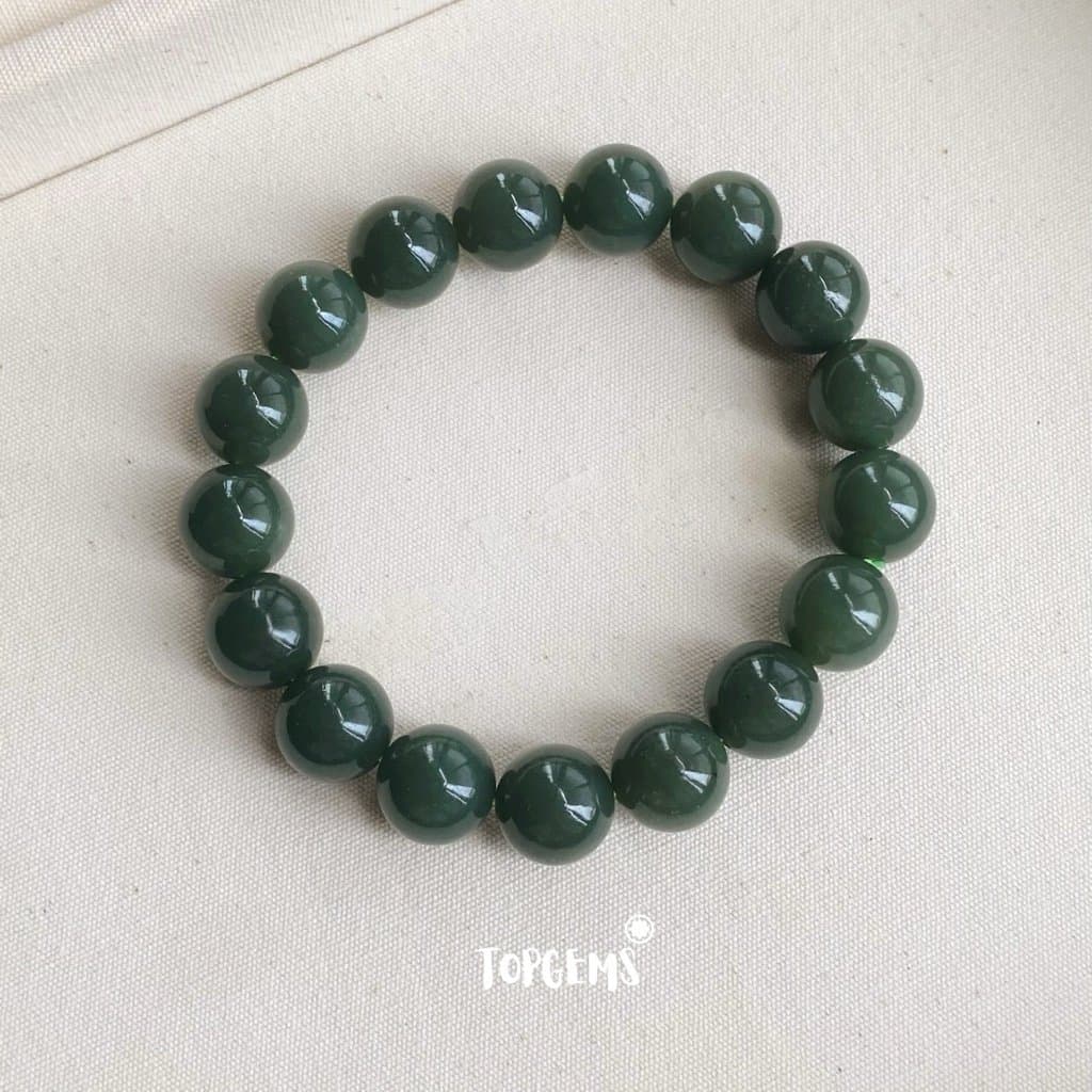 Vòng Chuỗi Ngọc Hoà Điền Tự Nhiên Tân Cương 12 Li TOPGEMS - Chuỗi Ngọc Nam Nữ Đều Đeo Được - SHIP HOẢ TỐC KÈM HỘP VA168 - Ảnh bìa