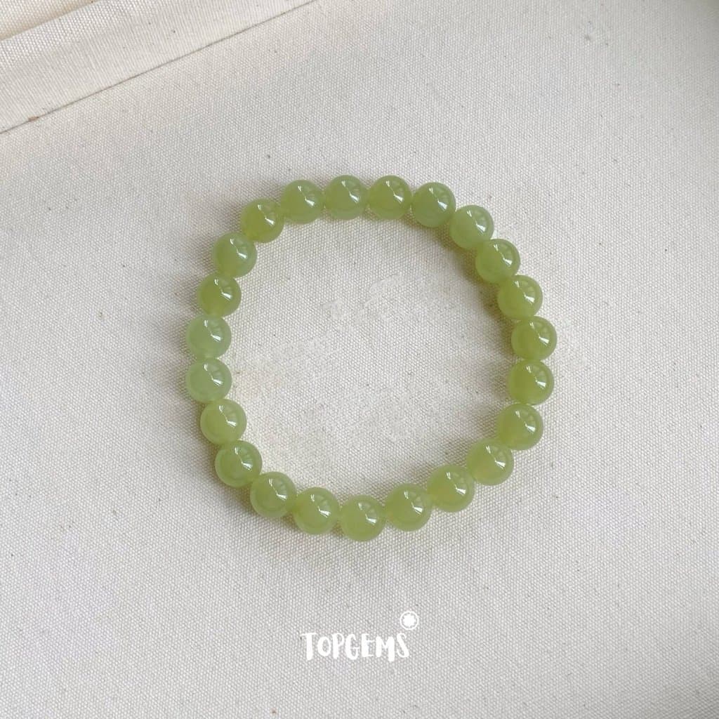 Chuỗi Vòng Tay Ngọc Hoà Điền Tự Nhiên Thanh Hải Thanh Thuỷ 8 Li Nước Ngọc Trong Mướt TOPGEMS - SHIP HOẢ TỐC CÓ TẶNG HỘP VA062 - Ảnh bìa
