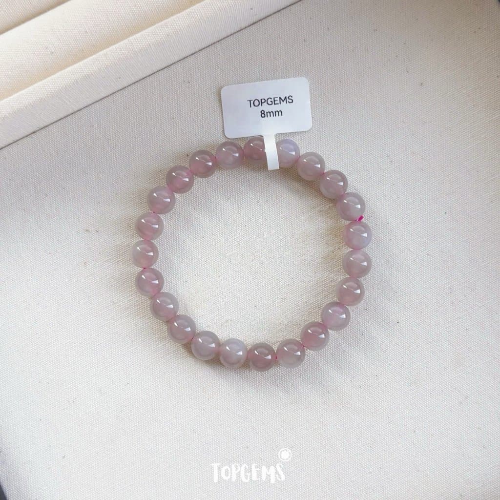 Vòng Chuỗi Ngọc Hoà Điền Yên Tử 8mm Tự Nhiên TOPGEMS - SHIP HOẢ TỐC TẶNG KÈM HỘP VA031 - Ảnh bìa