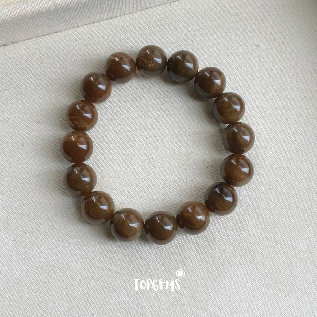 Vòng Tay Chuỗi Mật Ngọc Hoà Điền Tự Nhiên 12 Li TOPGEMS - Vòng Tay Chuỗi Ngọc Nam Nữ Đều Đeo Được - SHIP HOẢ TỐC CÓ HỘP VA122 - Ảnh bìa