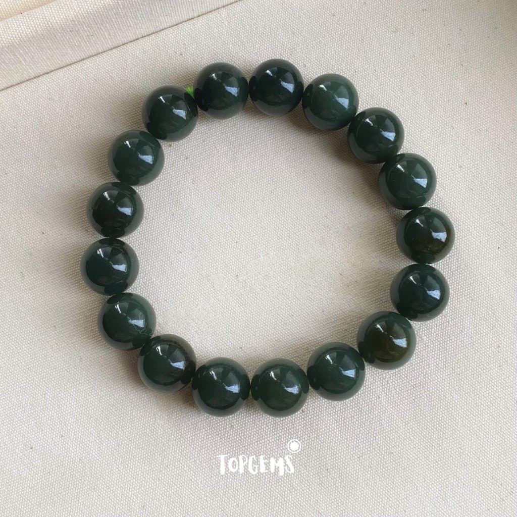 Vòng Chuỗi Ngọc Hoà Điền Tự Nhiên Tân Cương 12 Li TOPGEMS - Chuỗi Ngọc Nam Nữ Đều Đeo Được - SHIP HOẢ TỐC KÈM HỘP VA200 - Ảnh bìa