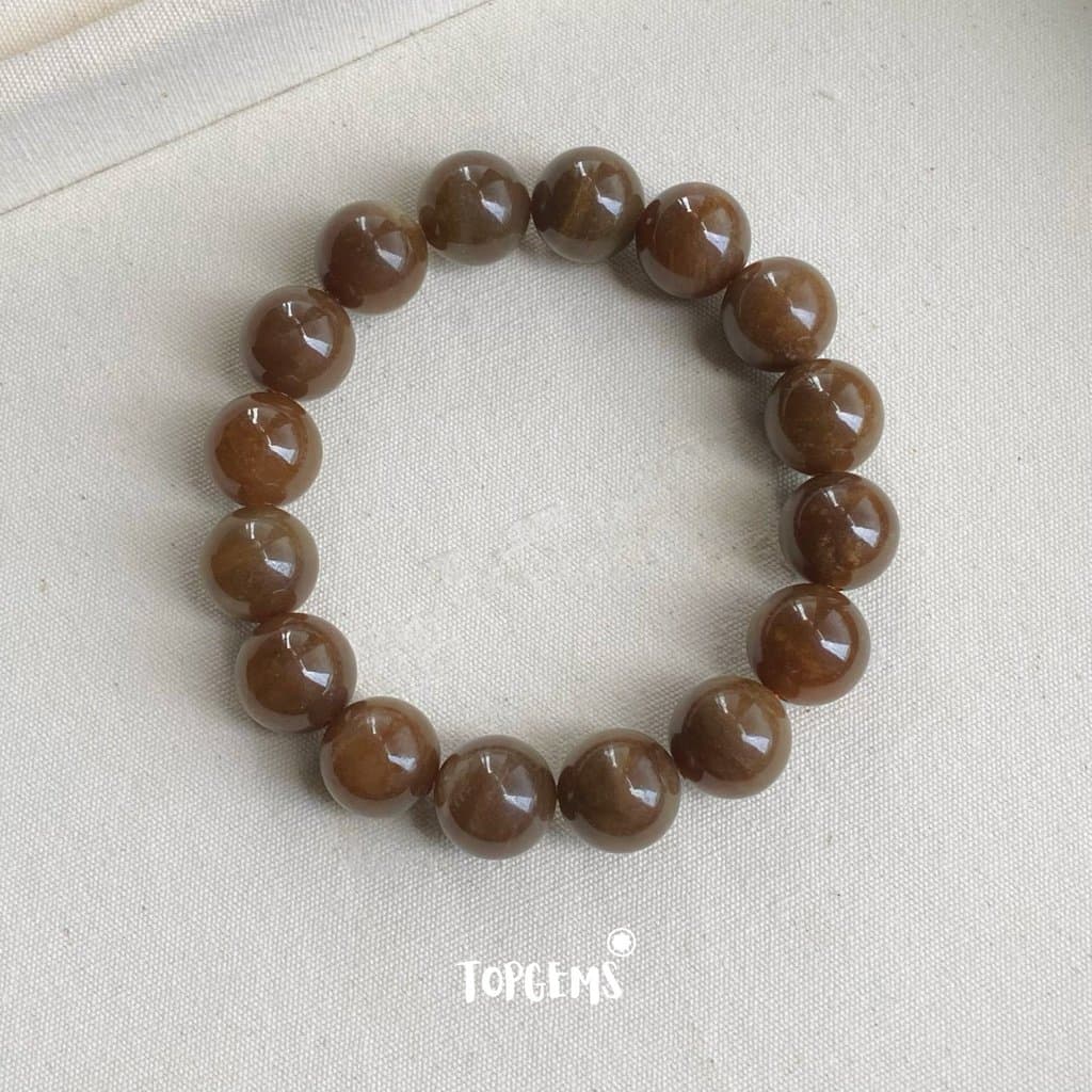 Vòng Tay Chuỗi Mật Ngọc Hoà Điền Tự Nhiên 12 Li TOPGEMS - Vòng Tay Chuỗi Ngọc Nam Nữ Đều Đeo Được - SHIP HOẢ TỐC CÓ HỘP VA121 - Ảnh bìa