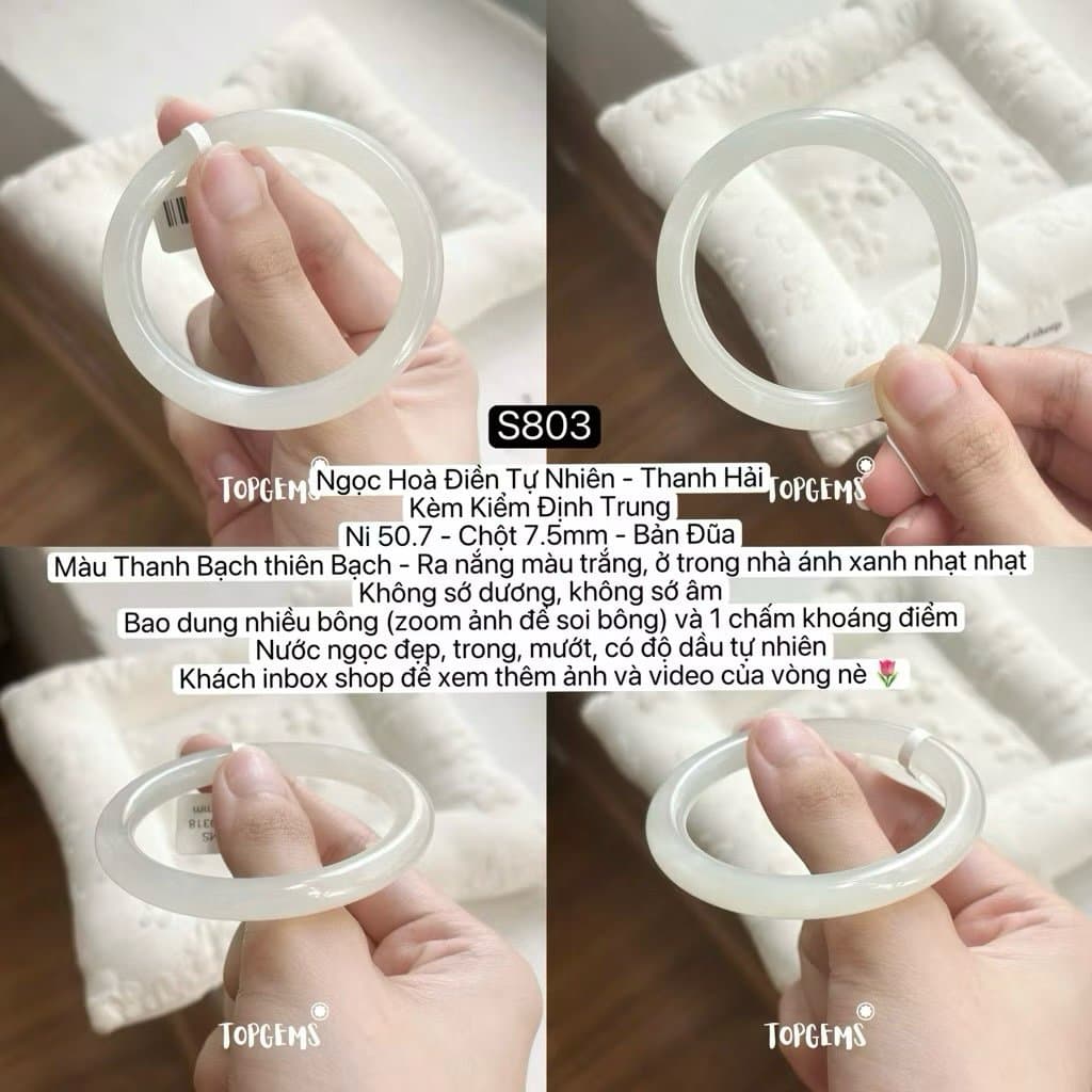 Tổng Hợp Vòng Bản Ngọc Hoà Điền Tự Nhiên Hàng Đẹp TOPGEMS Vòng Bản Đũa Vòng Bản Hẹ Vòng Dingdang