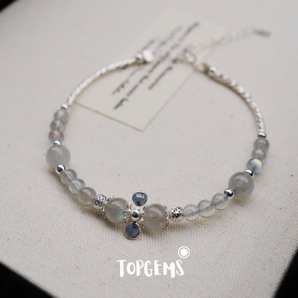 Vòng Tay Đá Mặt Trăng Labradorite - Vòng Đá Phong Thủy Chiêu Tài, Cân Bằng Năng Lượng V633B - Ảnh bìa