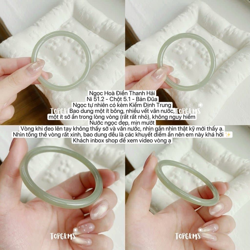 Tổng Hợp Vòng Bản Ngọc Hoà Điền Tự Nhiên TOPGEMS Vòng Nhập Môn Phúc Lợi Vòng Bản Hẹ Vòng Bản Đũa Ngọc Hoà Điền Tự Nhiên S336 - Ảnh bìa