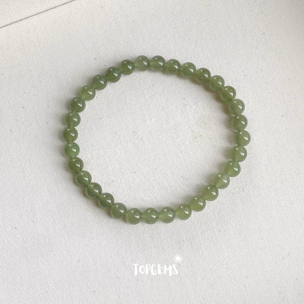 Vòng Tay Chuỗi Ngọc Hoà Điền Thanh Hải Tự Nhiên 6 Li TOPGEMS - Hàng Loại Đẹp Nước Ngọc Trong Mịn Mướt - SHIP HOẢ TỐC VA211 - Ảnh bìa