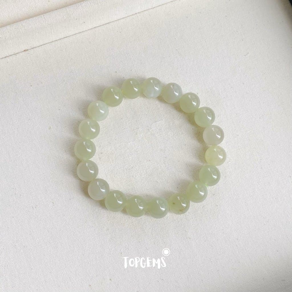 Chuỗi Vòng Tay Ngọc Hoà Điền Tự Nhiên Thanh Hải Thanh Thuỷ 8 Li Nước Ngọc Trong Mướt TOPGEMS - SHIP HOẢ TỐC CÓ TẶNG HỘP VA059 - Ảnh bìa