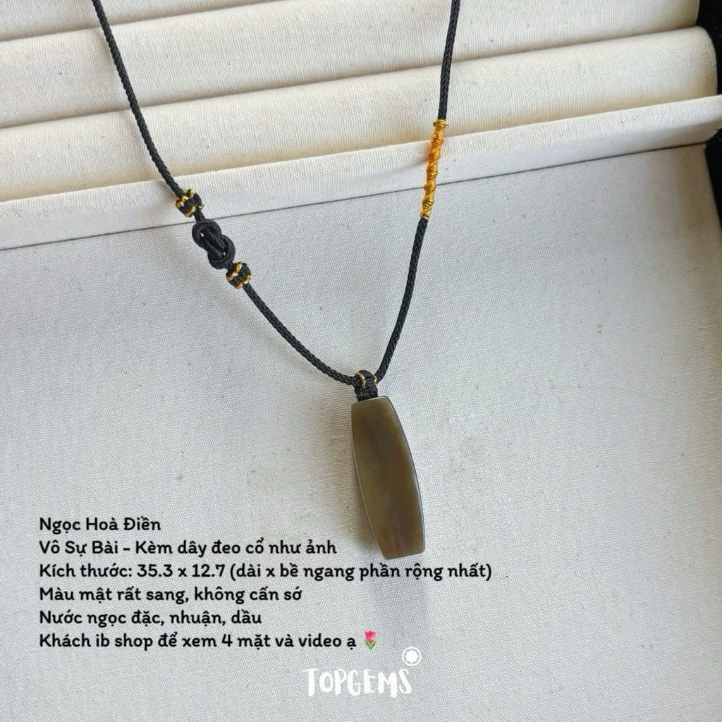 Tổng Hợp Vô Sự Bài Ngọc Hoà Điền Tự Nhiên Hàng Đẹp TOPGEMS Mặt Dây Chuyền Ngọc Hoà Điền Mặt Vòng Cổ Nam Nữ Đều Deo Được W225 - Ảnh bìa