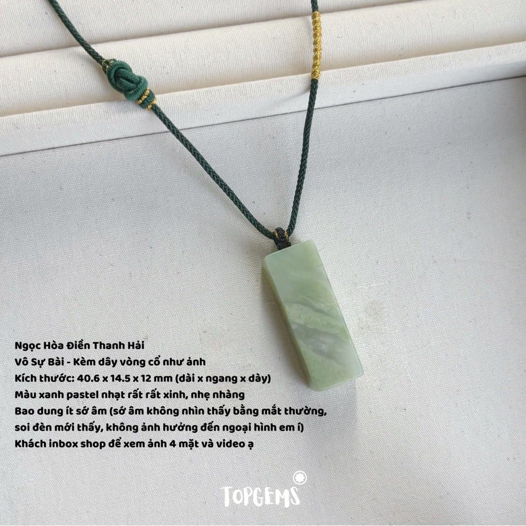 Tổng Hợp Vô Sự Bài Ngọc Hoà Điền Tự Nhiên Hàng Đẹp TOPGEMS Mặt Dây Chuyền Ngọc Hoà Điền Mặt Vòng Cổ Nam Nữ Đều Deo Được W222 - Ảnh bìa
