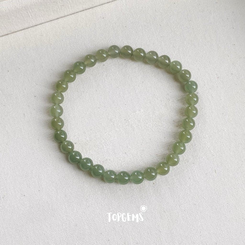 Vòng Tay Chuỗi Ngọc Hoà Điền Thanh Hải Tự Nhiên 6 Li TOPGEMS - Hàng Loại Đẹp Nước Ngọc Trong Mịn Mướt - SHIP HOẢ TỐC VA212 - Ảnh bìa