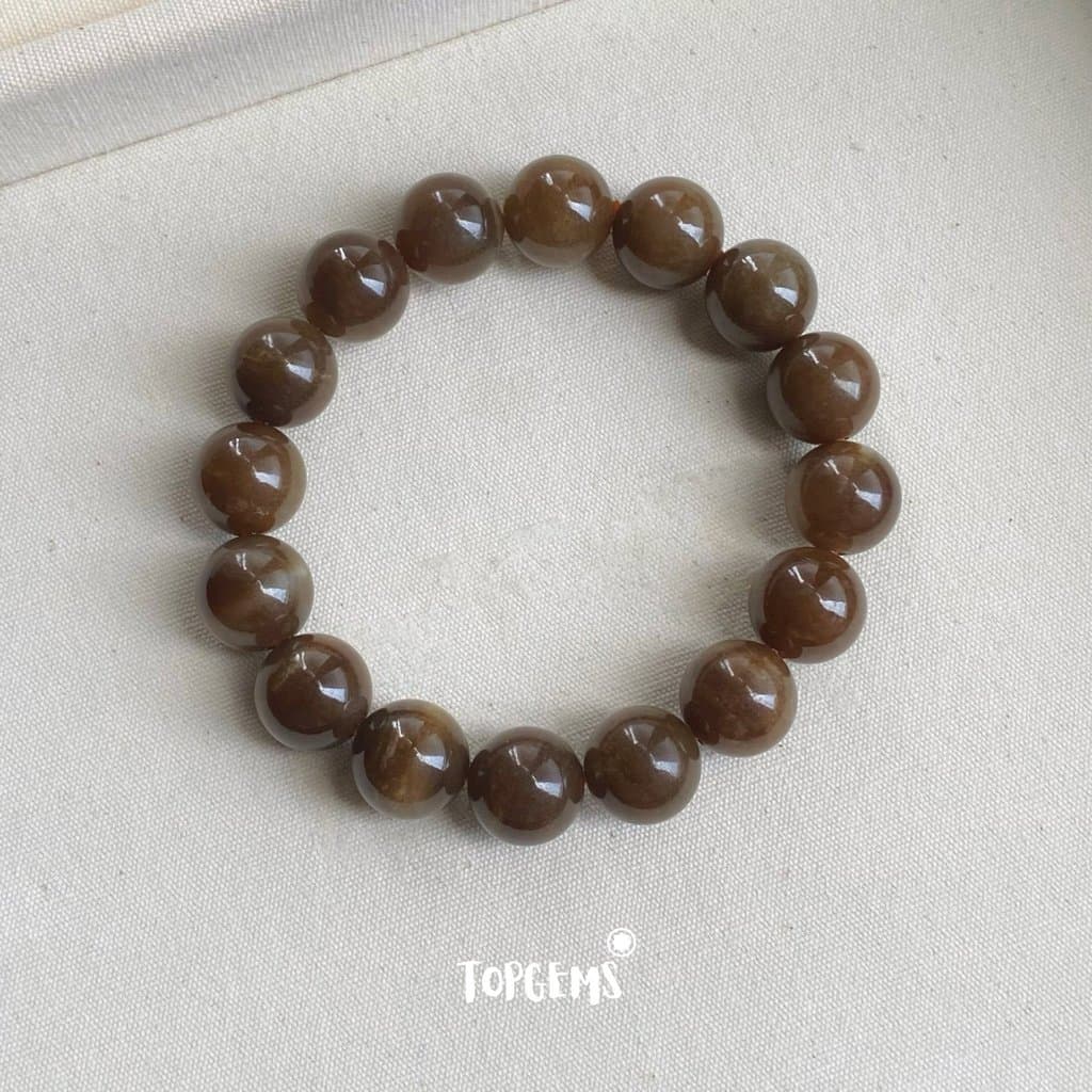 Vòng Tay Chuỗi Mật Ngọc Hoà Điền Tự Nhiên 12 Li TOPGEMS - Vòng Tay Chuỗi Ngọc Nam Nữ Đều Đeo Được - SHIP HOẢ TỐC CÓ HỘP VA119 - Ảnh bìa