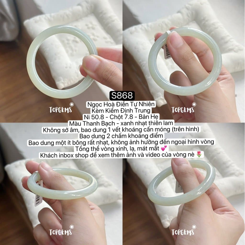 Tổng Hợp Vòng Bản Ngọc Hoà Điền Tự Nhiên Hàng Đẹp TOPGEMS Vòng Bản Đũa Vòng Bản Hẹ Vòng Dingdang