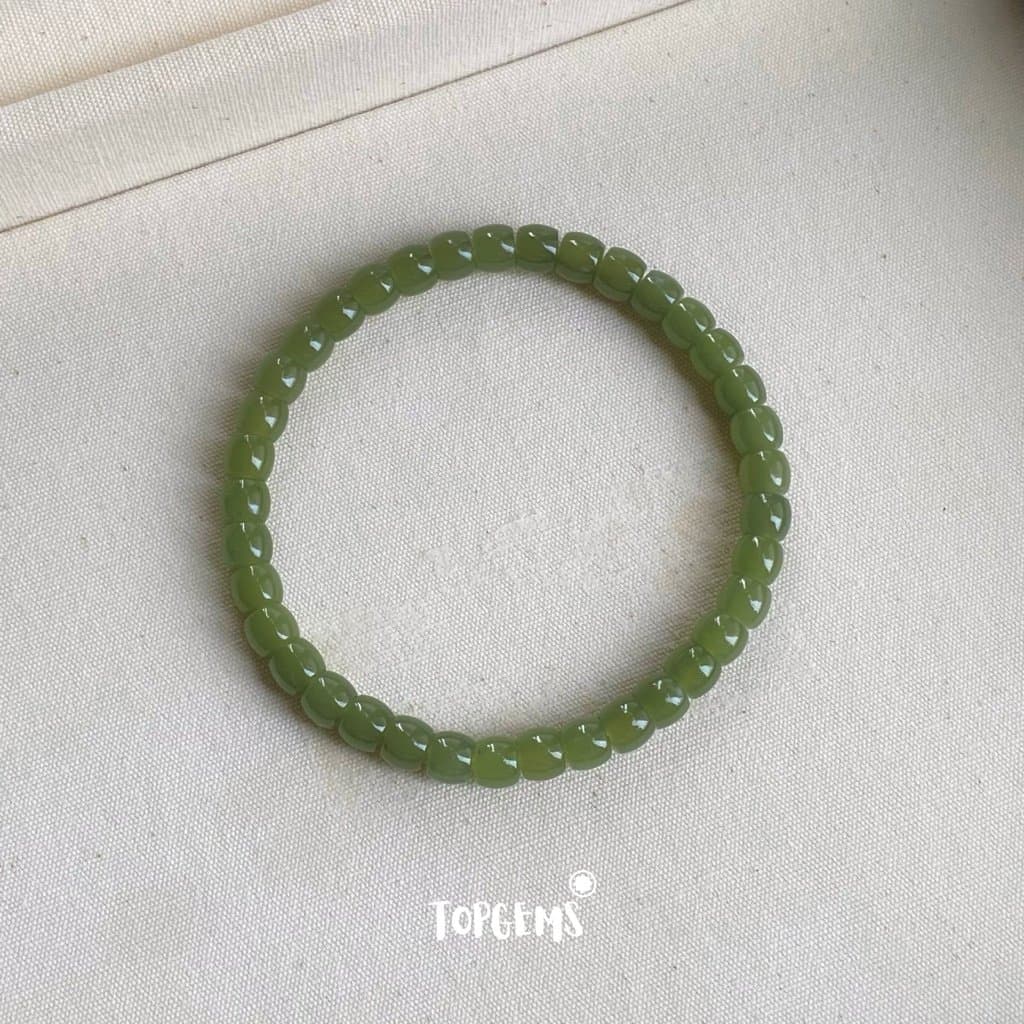 Vòng Chuỗi Ngọc Hoà Điền Tự Nhiên 6 Li Hạt Lu TOPGEMS - Chuỗi Ngọc Khoáng Thanh Hải 6 Li Hạt Lu - SHIP HOẢ TỐC KÈM HỘP VA156 - Ảnh bìa